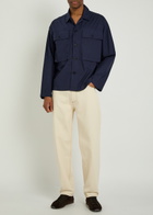 Ymc Chest Patch Pocket Cotton Shirt Blue