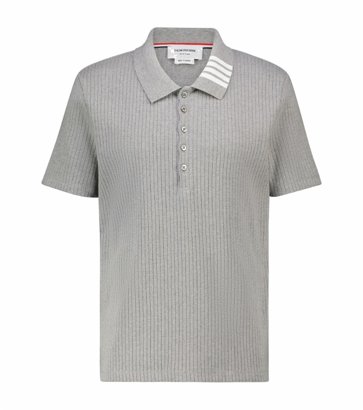 Photo: Thom Browne - Knitted cotton short-sleeved polo