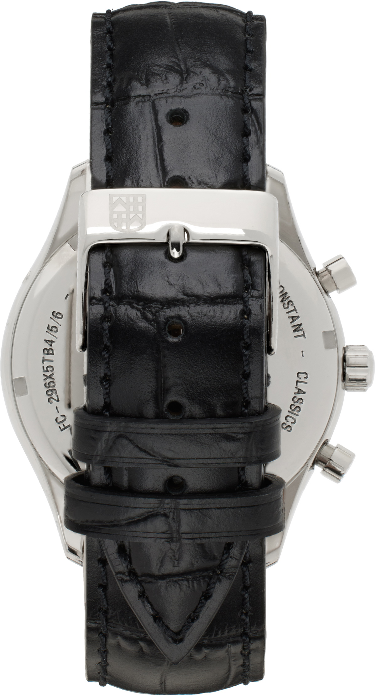 Frédérique Constant Silver & Black Classics Quartz Chronograph Triple Calendar Watch