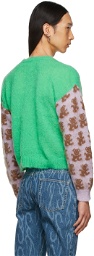 Ashley Williams Green Sad Teddies Sweater