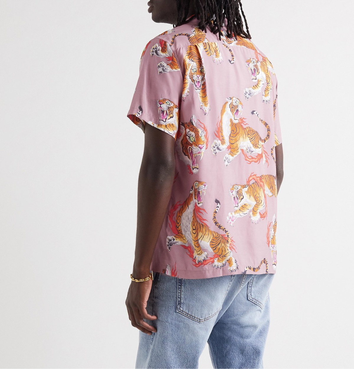 Wacko Maria - Tim Lehi Camp-Collar Printed Woven Shirt - Pink