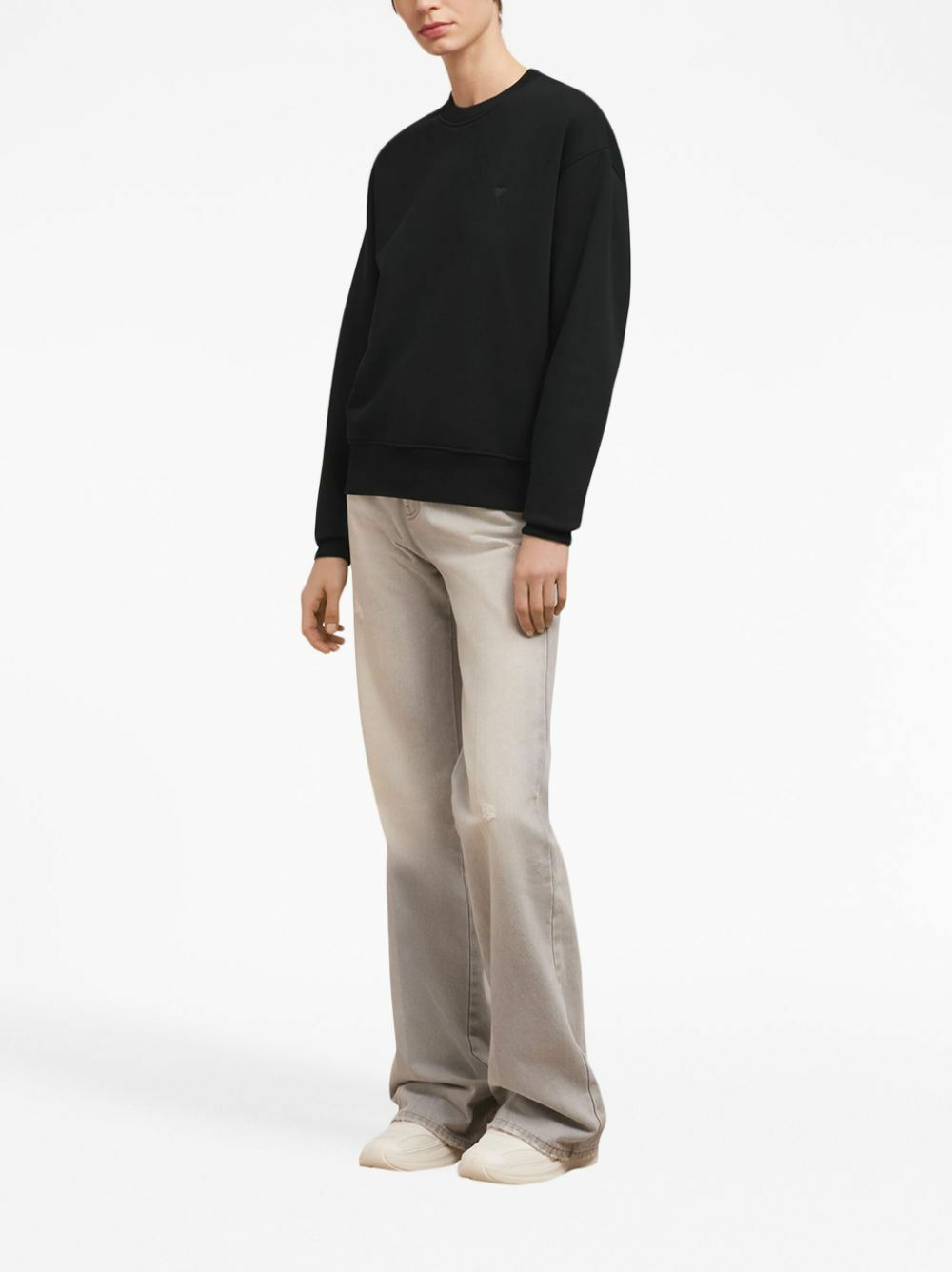 AMI Paris Black Ami De Coeur Cotton Sweatshirt