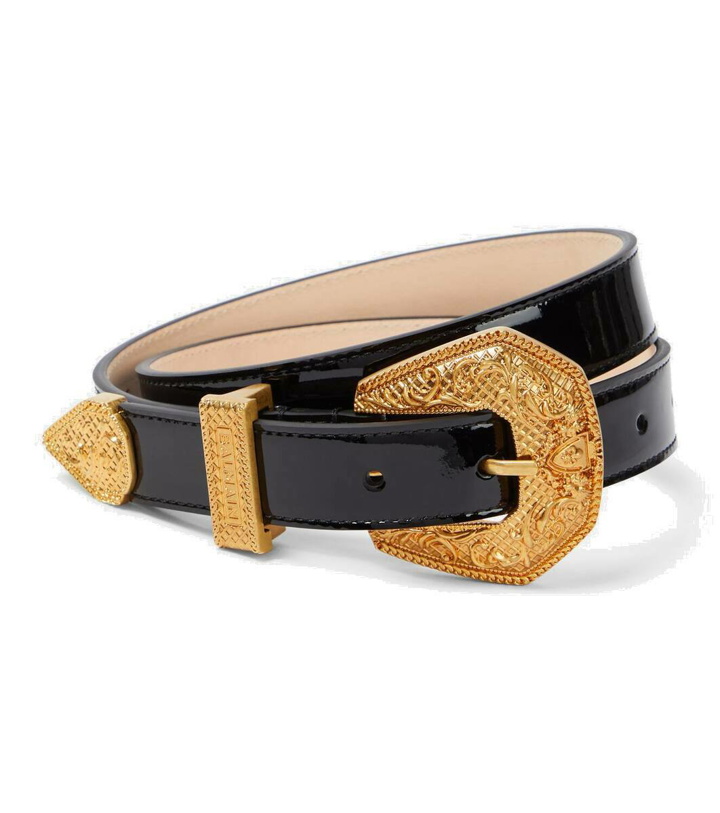 Photo: Balmain Patent leather belt