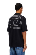 Diesel Polo shirt with maxi oval D embroidery - Polos Mens in Black