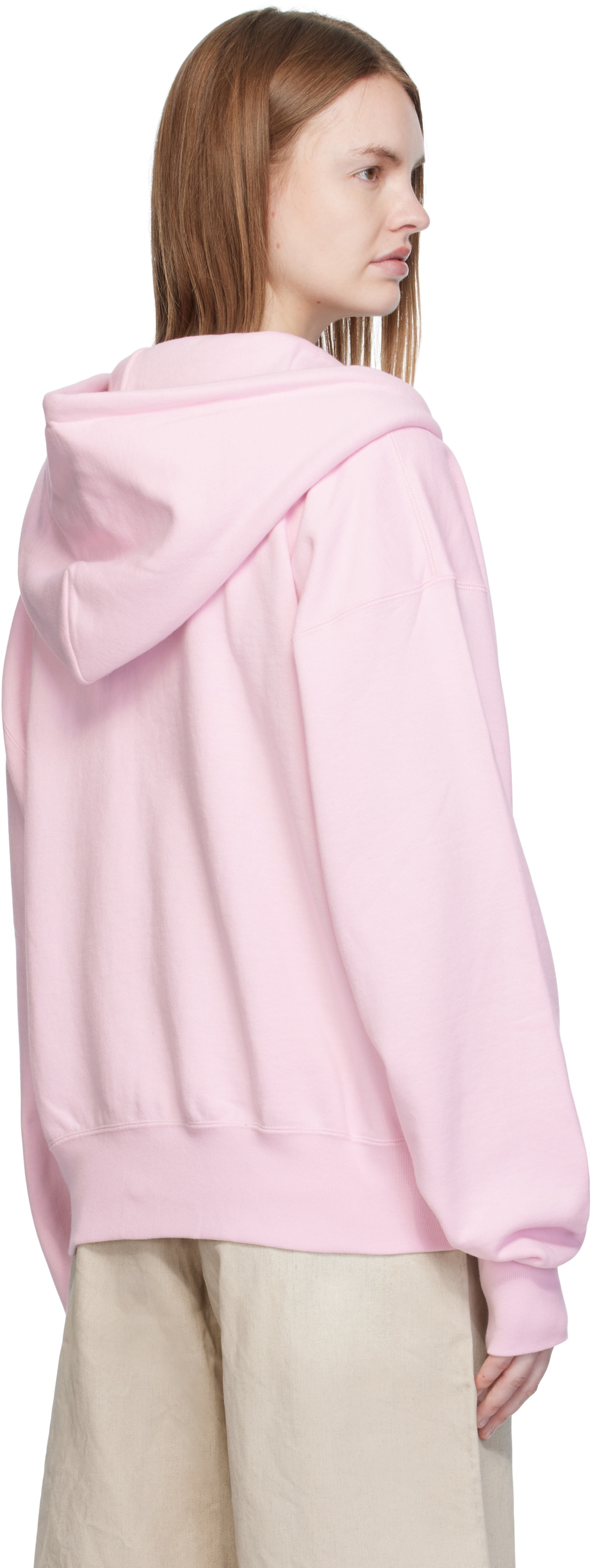 BAPE Pink ABC Camo Crystal Logo Wide Zip Hoodie