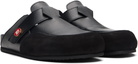 Casablanca Black Leather Outdoor Mule Loafers