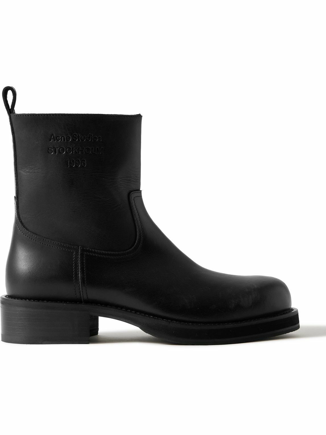 Photo: Acne Studios - Besare Logo-Debossed Leather Boots - Black