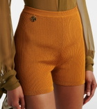 Saint Laurent Ribbed-knit shorts