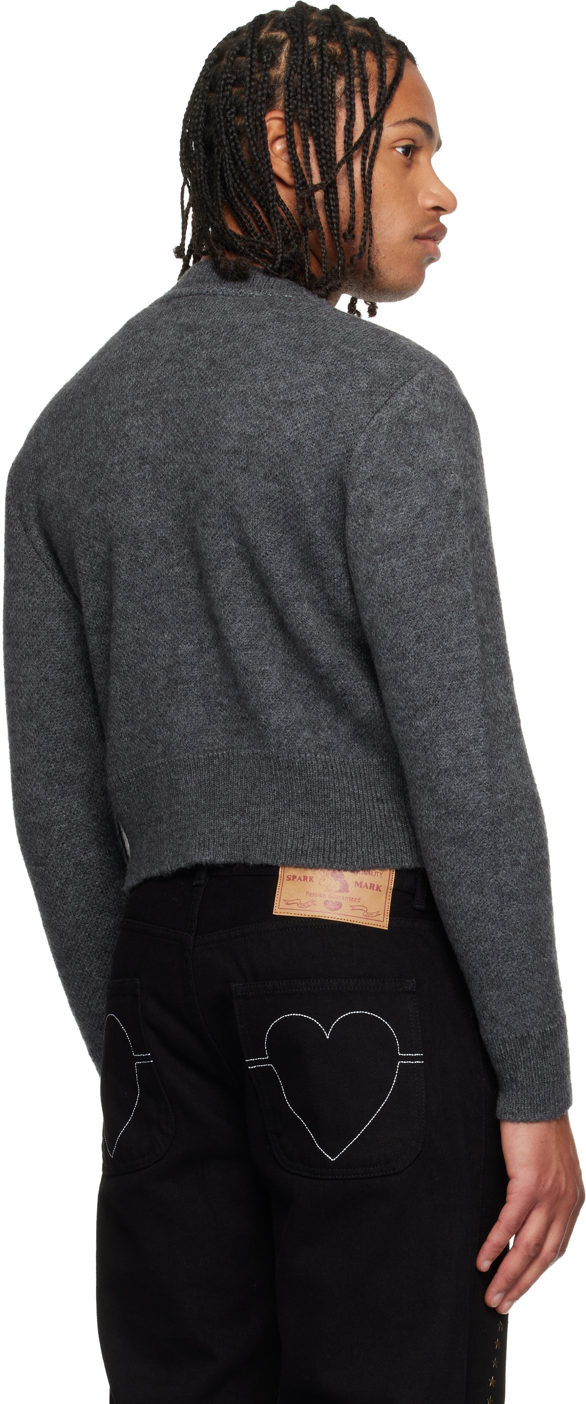 Carne Bollente Gray Spots & Kisses Cardigan