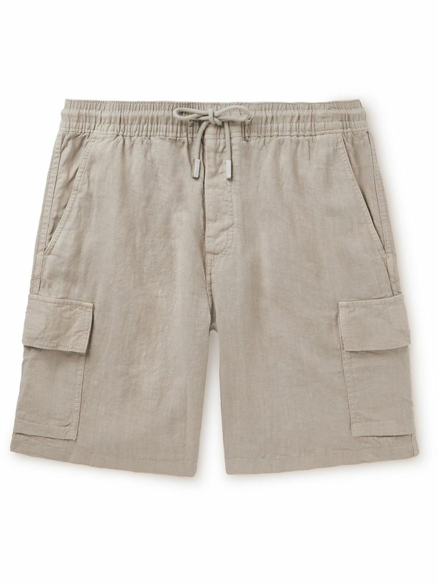 Photo: Vilebrequin - Straight-Leg Linen Drawstring Cargo Shorts - Neutrals