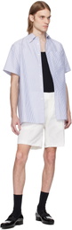 Brioni Off-White Cotton Gabardine Shorts