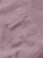 Corridor - High Twist Camp-Collar Crinkled-Cotton Shirt - Purple