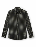 Nili Lotan - Rigby Polka-Dot Silk Shirt - Black