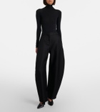 Alaïa Cone satin mules