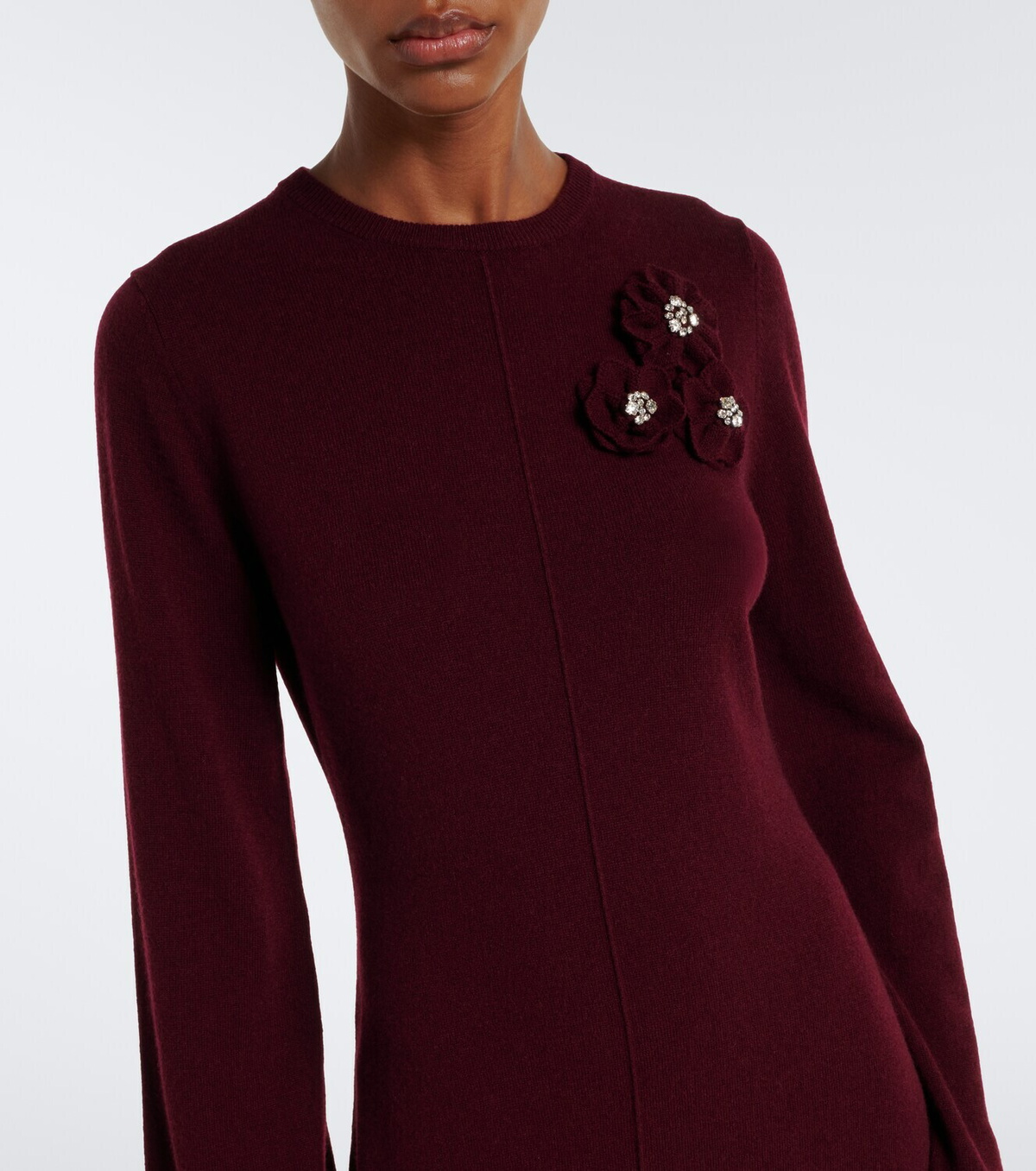 Jardin des Orangers Embellished wool and cashmere sweater dress