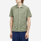 Oliver Spencer Men's Ashby Short Sleeve Terry Shirt in Green