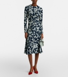 Erdem Floral ruched midi dress