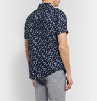 Onia - Jack Button-Down Collar Printed Linen Shirt - Blue