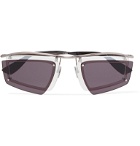 Acne Studios - Antoine Layered Aviator-Style Silver-Tone Sunglasses - Silver