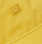 Acne Studios - Logo-Appliquéd Cotton-Twill Bucket Hat - Mustard