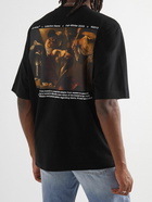 Off-White - Printed Cotton-Jersey T-Shirt - Black