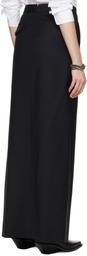 Ann Demeulemeester Black Lykke Wrap Maxi Skirt