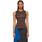 Marine Serre Brown Moon Tank Top
