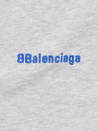 Balenciaga - Oversized Logo-Embroidered Cotton-Jersey T-Shirt - Gray
