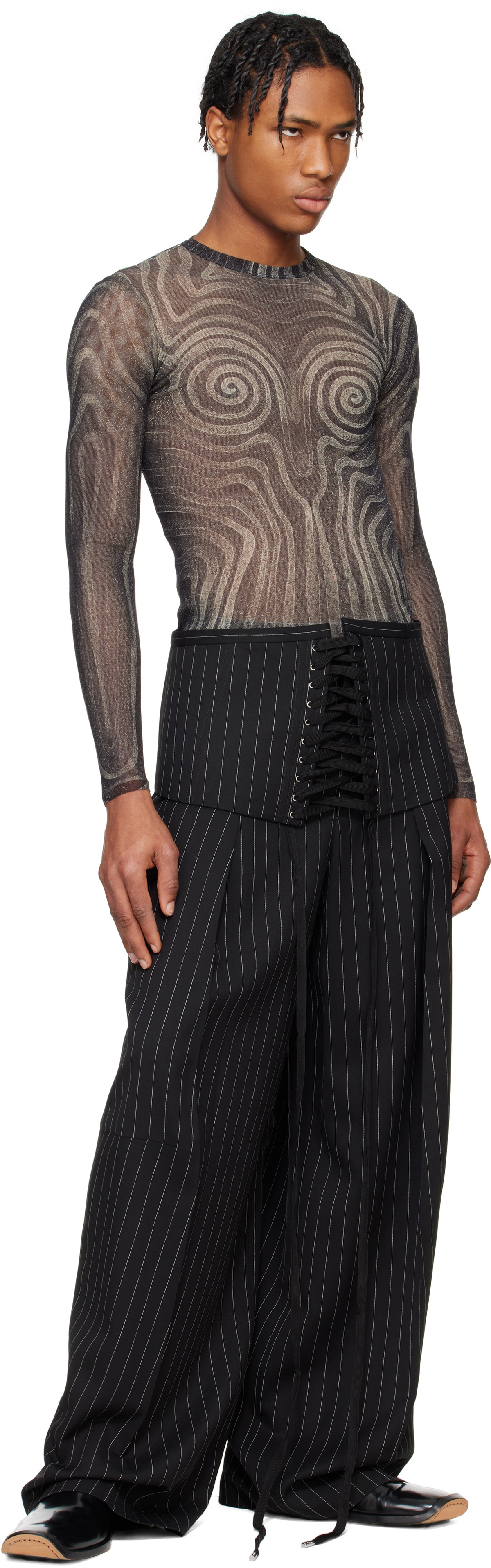 Jean Paul Gaultier Black 'The Corset Suit' Trousers