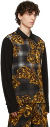 Versace Jeans Couture Black Check Polo