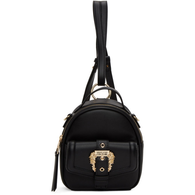 Leather backpack Versace Black in Leather - 30634506
