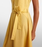Brunello Cucinelli Belted cotton-blend maxi dress