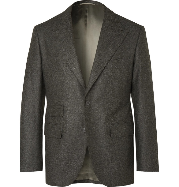 Photo: Camoshita - Vitale Barberis Canonico Dark-Grey Wool Suit Jacket - Gray