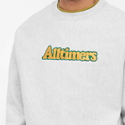 Alltimers Men's Embroidered Heavyweight Broadway Crew Sweat in Heather Grey