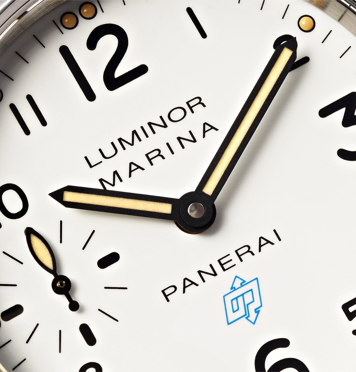 Panerai - Luminor Marina Logo Acciaio 44mm Steel and Leather Watch - White