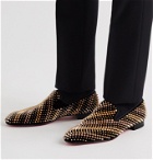 Christian Louboutin - Studded Suede Loafers - Black
