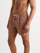 OAS - Bohemia Short-Length Printed Swim Shorts - Orange