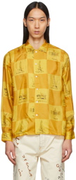 Bode Yellow Landmark Checker Shirt