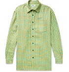 Acne Studios - Atlent Oversized Gingham Linen Shirt - Green