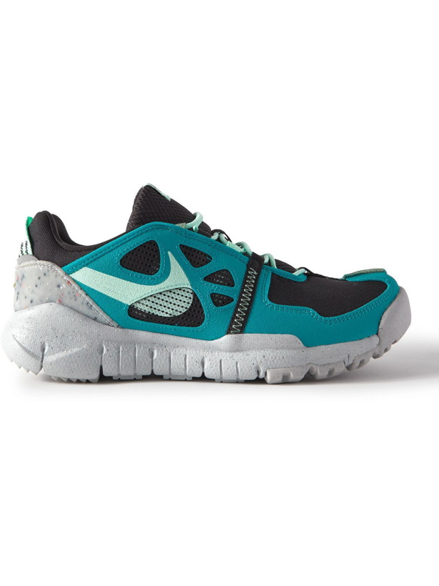 Photo: Nike - Free Terra Vista Leather, Canvas and Mesh Sneakers - Blue