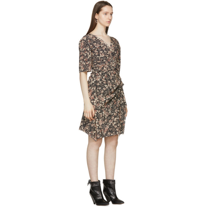 Isabel Marant Black Silk Brodie Dress