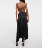 David Koma Crystal-embellished midi skirt