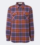God's True Cashmere Vulcan tartan cashmere shirt with tiger's eye