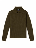 Drake's - Integral Ribbed Wool and Alpaca-Blend Sweater - Green