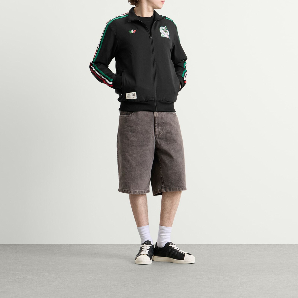 Adidas Men's Mexico Track Top in Black