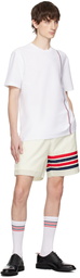 Thom Browne White Striped T-Shirt