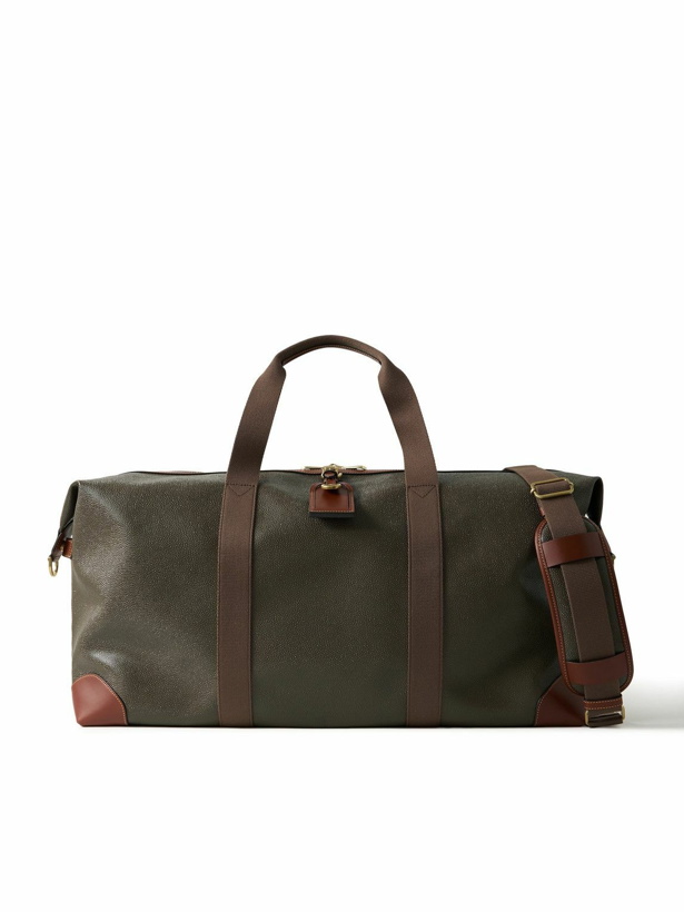 Photo: Mulberry - Heritage Clipper Large Leather-Trimmed Scotchgrain Holdall