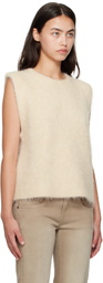R13 Beige Deep Armhole Vest