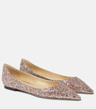 Jimmy Choo - Love glitter ballet flats