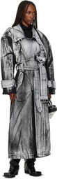 VAQUERA Black & White Painted Workwear Trench Coat